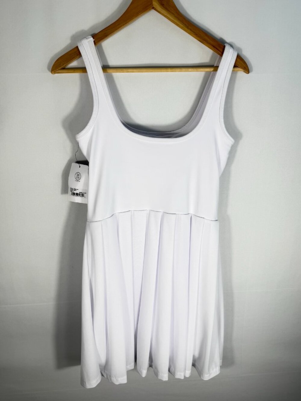 Sage Collective White Tennis Dress Built In Shorts Small NWT Pickleball Golf